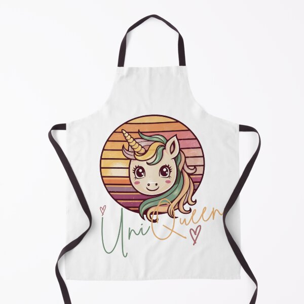 Item preview, UniQueen Cute Unicorn Retro Vintage Color Art designed and sold by GesparHouse.
