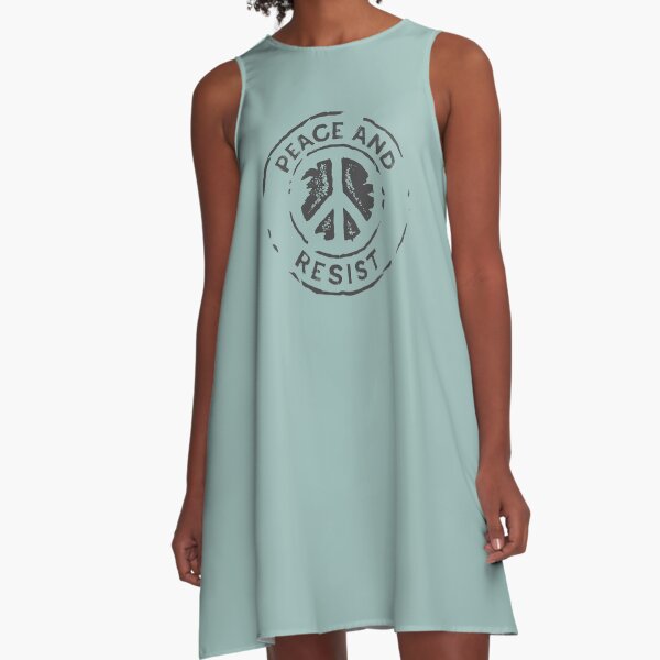 Peace and Resist - 2018 Midterm Elections A-Line Dress