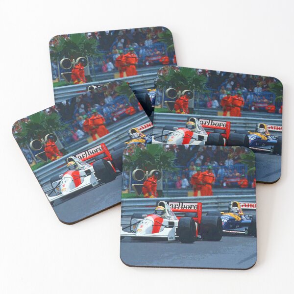 Item preview, Nigel Mansell chasing Ayrton Senna in their 1992 F1 racecars abstract designed and sold by Rodissimus1984.