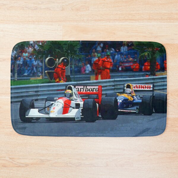 Item preview, Nigel Mansell chasing Ayrton Senna in their 1992 F1 racecars abstract designed and sold by Rodissimus1984.