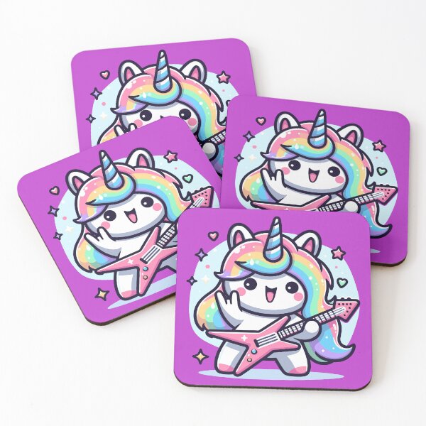 Item preview, cool unicorn playing music on a pink guitar designed and sold by Brudy-R.