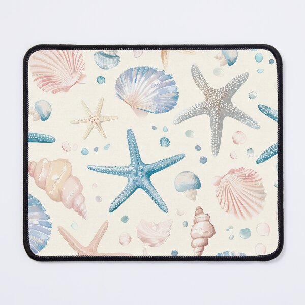 Item preview, Coastal  seashells pattern pastel colors  designed and sold by Inktown.