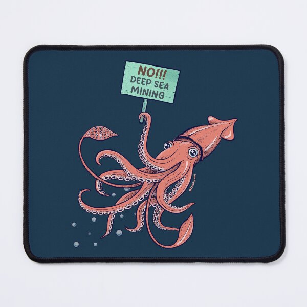 Item preview, Cute Squid - No deep sea mining designed and sold by Frank J. Art.