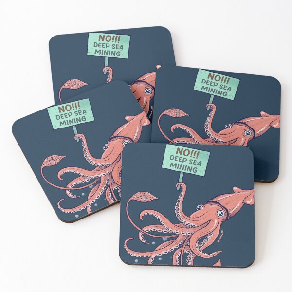 Item preview, Cute Squid - No deep sea mining designed and sold by Frank J. Art.