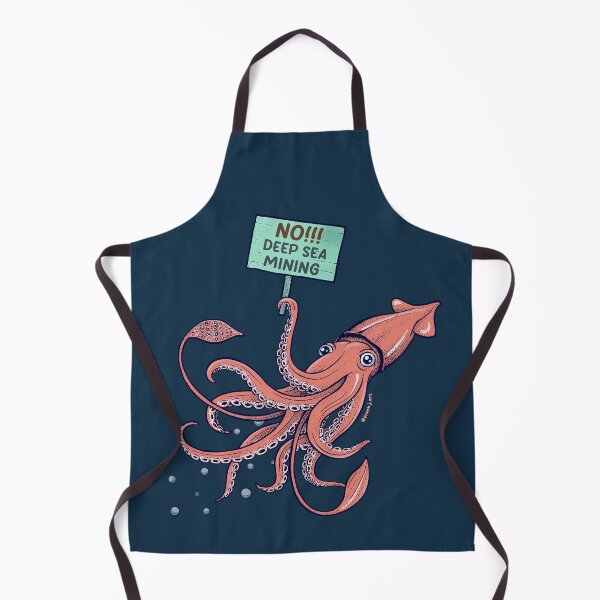 Item preview, Cute Squid - No deep sea mining designed and sold by Frank J. Art.