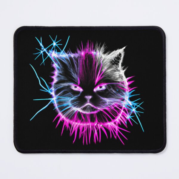 Item preview, Pink and Blue Neon Cat designed and sold by Blink Art Studio.