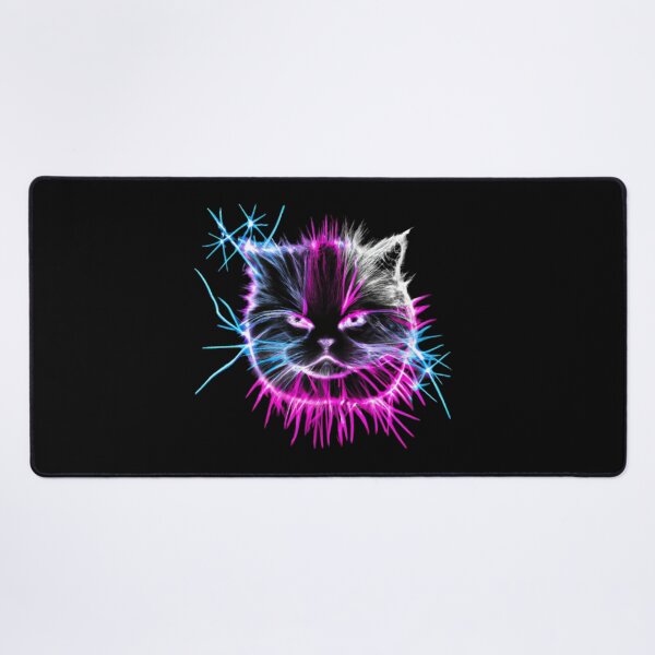 Item preview, Pink and Blue Neon Cat designed and sold by Blink Art Studio.