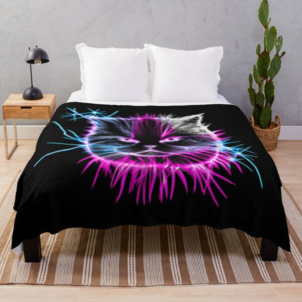 Item preview, Pink and Blue Neon Cat designed and sold by Blink Art Studio.