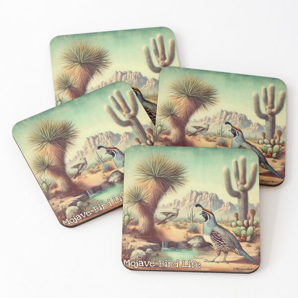Item preview, Quail At The Watering Hole designed and sold by MojaveBirdLife.