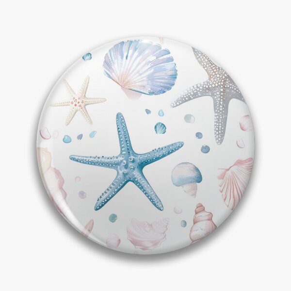 Item preview, Coastal  seashells pattern pastel colors  designed and sold by Inktown.