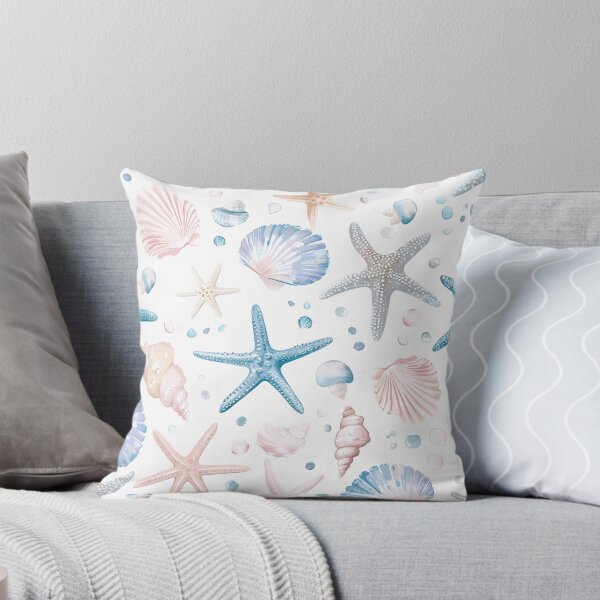 Item preview, Coastal  seashells pattern pastel colors  designed and sold by Inktown.