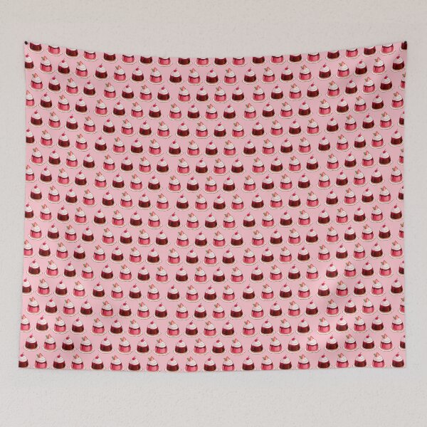 Item preview, PINK PUDDING PARADISE - Pudding Dessert Pattern designed and sold by ChantalDraw.