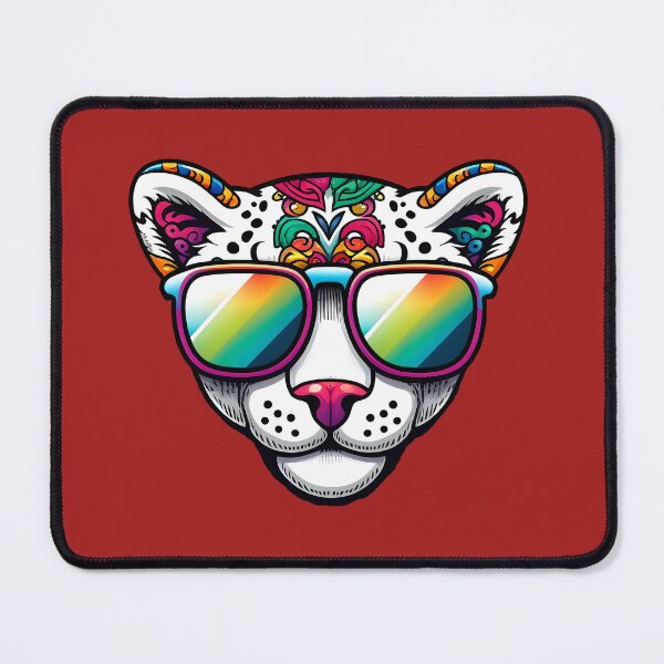 Item preview, Cool Psychedelic Leopard with Sunglasses Colorful Animal Art designed and sold by StickaTime.