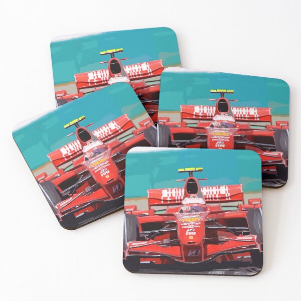 Item preview, Kimi Raikkonen racing his F2007 F1 racecar watercolor designed and sold by Rodissimus1984.