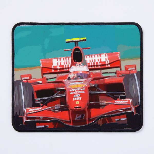 Item preview, Kimi Raikkonen racing his F2007 F1 racecar watercolor designed and sold by Rodissimus1984.