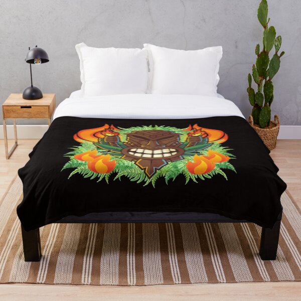 Item preview, Cabeza Tiki con llamas de antorcha designed and sold by SloganExpress.