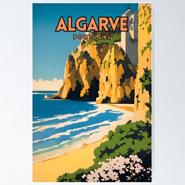Artikel-Vorschau von Algarve Portugal Retro-Reisen, designt und verkauft von ZionPosteria.