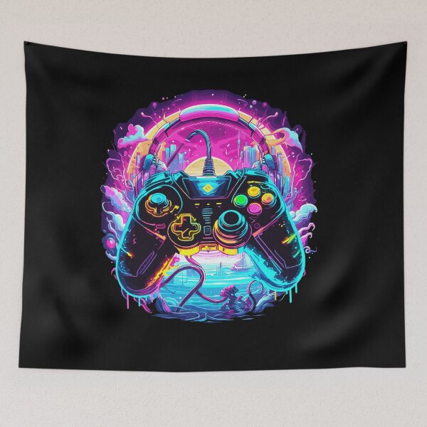 Item preview, Synthwave Gamer Controller Fantasy Retro Gaming designed and sold by Ascooepics.