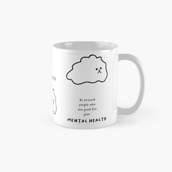 Item preview, Be around people who are good for your mental health | Cute Dog Illustration designed and sold by RM-Journey.