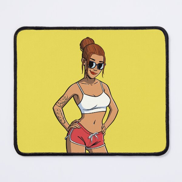 Item preview, CutiePie #200 - Brunette with shades and CutiePies tattoo designed and sold by CutiePiesArt.