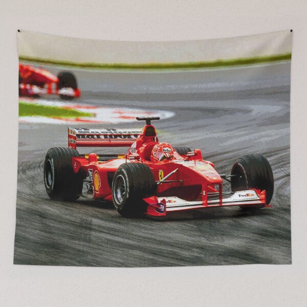 Item preview, Michael Schumacher racing his 2000 F1-2000 racecar in front of his teammate Rubens Barrichello abstract designed and sold by Rodissimus1984.