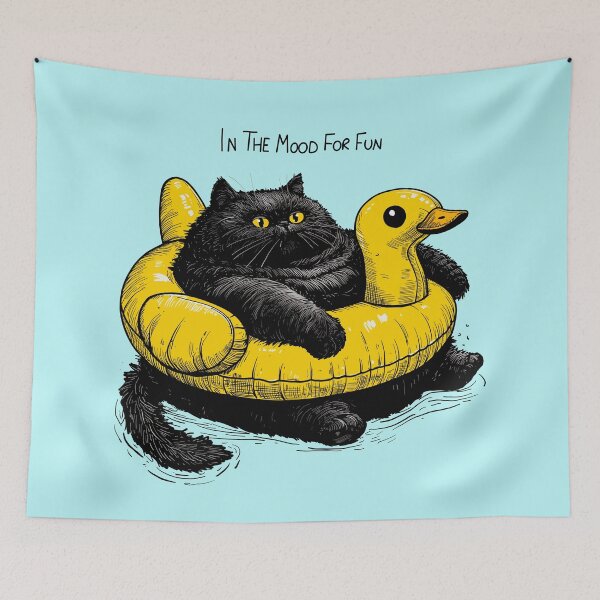 Item preview, In The Mood For Fun Cat designed and sold by KilkennyCat Art.