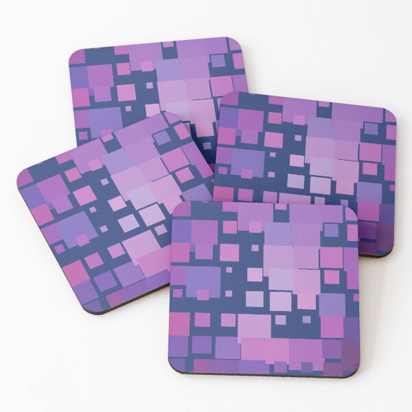 Item preview, Gradient Purple Tones Square Grid Blue Abstract Backdrop designed and sold by Alchemy-A-La-G.