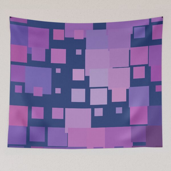 Item preview, Gradient Purple Tones Square Grid Blue Abstract Backdrop designed and sold by Alchemy-A-La-G.