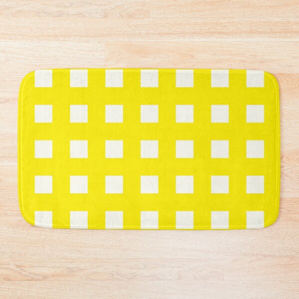 Item preview, Bright Yellow Bold Grid Squares Minimal Pattern Design designed and sold by patternsoup.