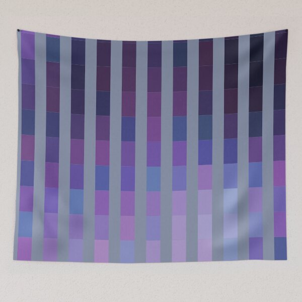 Item preview, Purple Gradient Tones Square Grid On Grey Backdrop designed and sold by Alchemy-A-La-G.