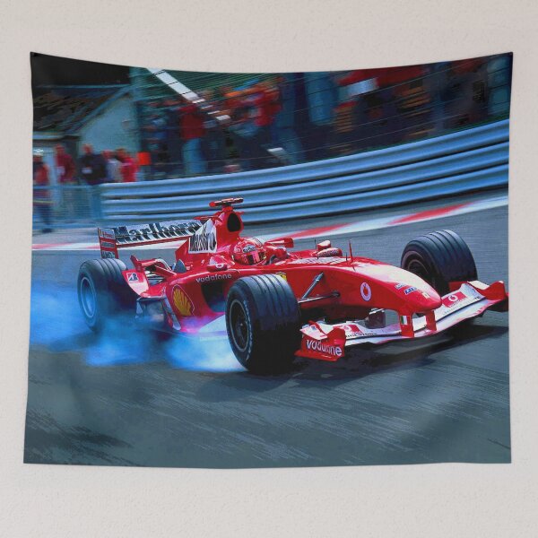 Item preview, Michael Schumacher going into a corner with his 2004 F1 car abstract designed and sold by Rodissimus1984.