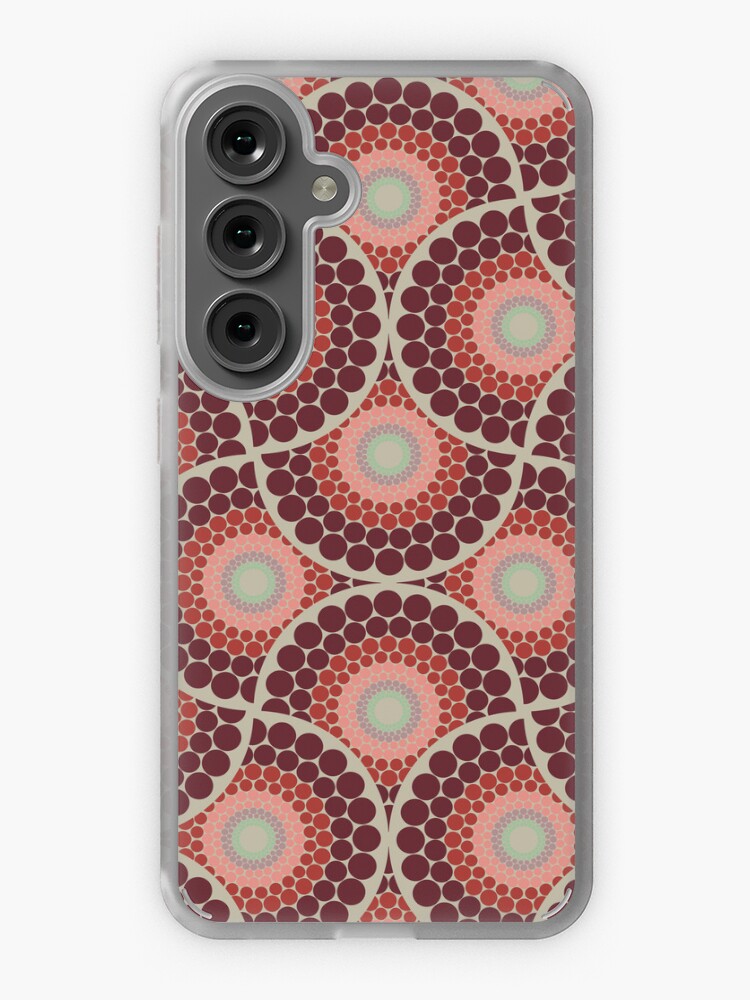 Samsung Galaxy Phone Case, Radiant Fashion Week Dot Mandala Art Deco Fans designed and sold by Triplicate Limited