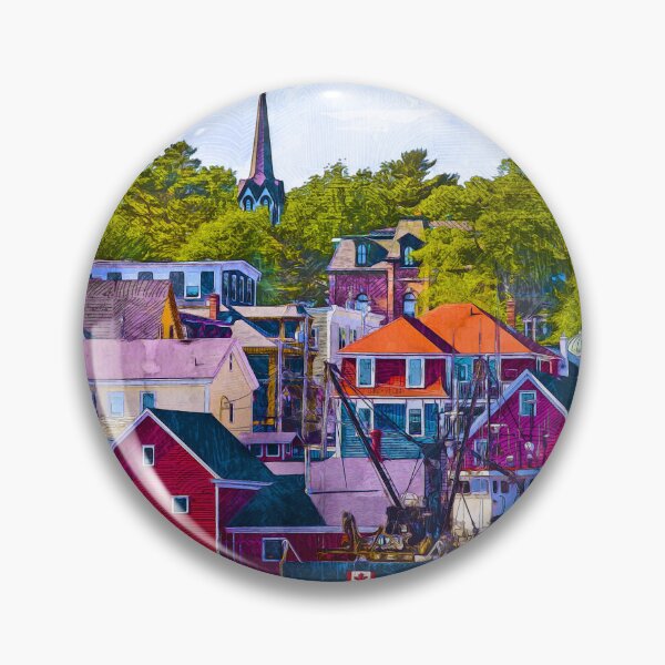Item preview, Lunenburg Nova Scotia Color Sketch designed and sold by Alt-Art-Digital.