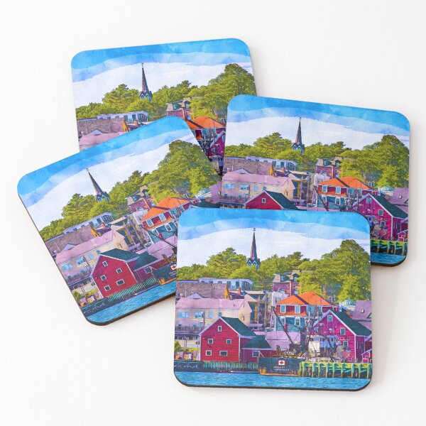 Item preview, Lunenburg Nova Scotia Color Sketch designed and sold by Alt-Art-Digital.