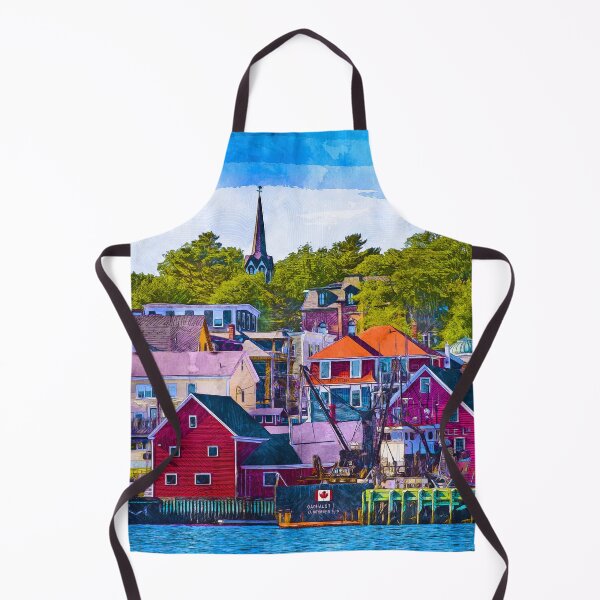 Item preview, Lunenburg Nova Scotia Color Sketch designed and sold by Alt-Art-Digital.