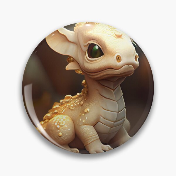 Item preview, Golden Baby Dragon on a Stone Perch designed and sold by Sillytoe.
