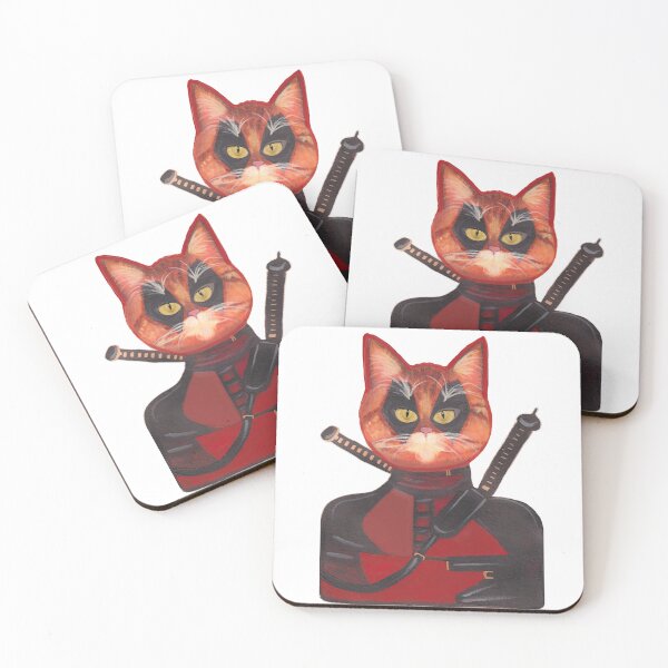 Item preview, Funny Superhero Cat Costume Artwork - Feline Force - Hand-Printed and Digitally Edited designed and sold by RayanaArt.