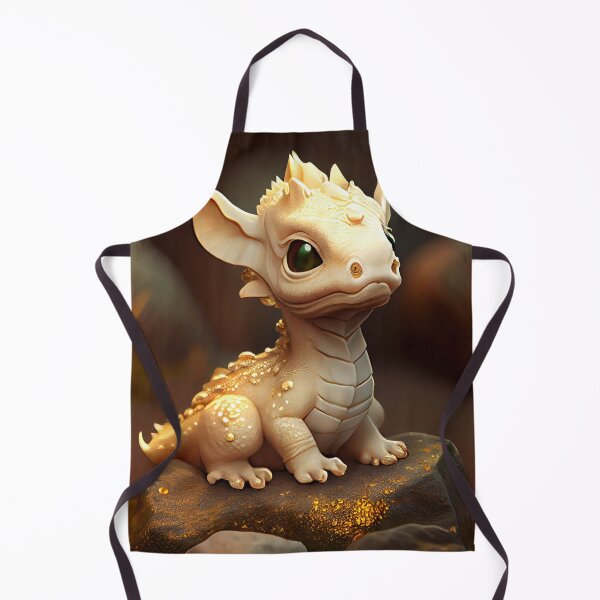 Item preview, Golden Baby Dragon on a Stone Perch designed and sold by Sillytoe.