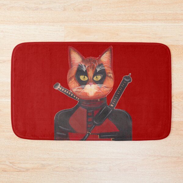 Item preview, Funny Superhero Cat Costume Artwork - Feline Force - Hand-Printed and Digitally Edited designed and sold by RayanaArt.