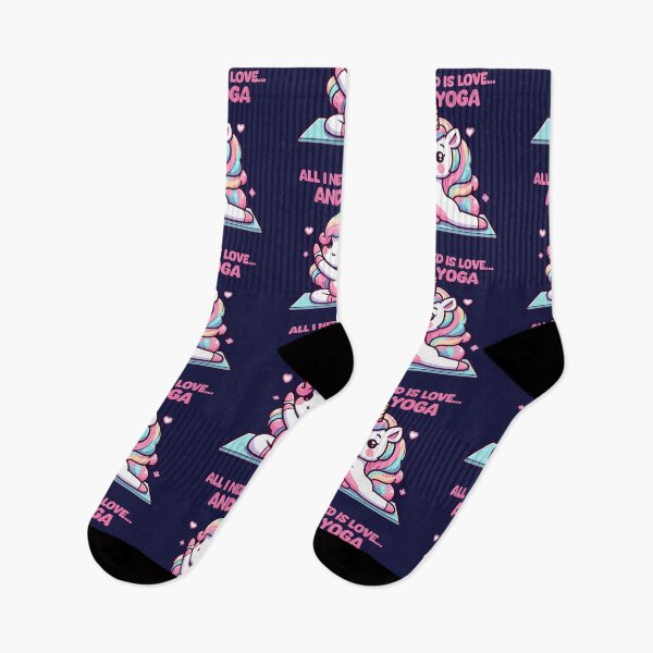 Item preview, Adorable Unicorn Yoga T-Shirt – "All I Need is Love and Yoga" Cute kawaii style designed and sold by Brudy-R.