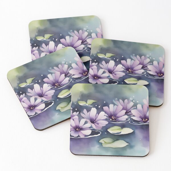 Item preview, Purple Flowers Having a Bath designed and sold by CalmnessbyChoice.