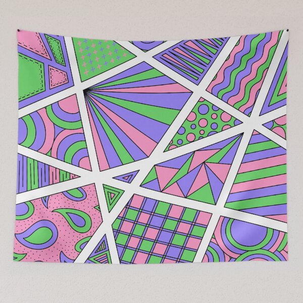 Item preview, Trigender Tri Pride Zen Doodle Abstract Modern designed and sold by JoyfulJen.