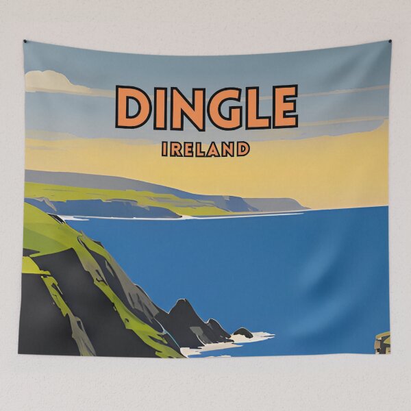 Item preview, Dingle Ireland Vintage Retro Travel designed and sold by ZionPosteria.