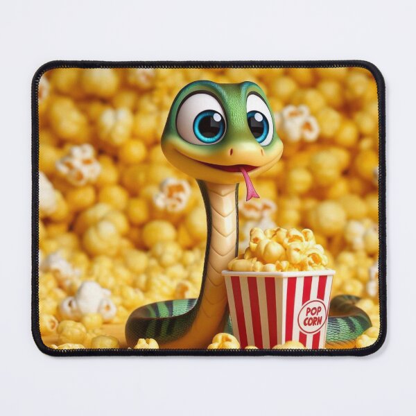 Item preview, Movie Night with a Snacking Aesculapian Snake designed and sold by Sillytoe.
