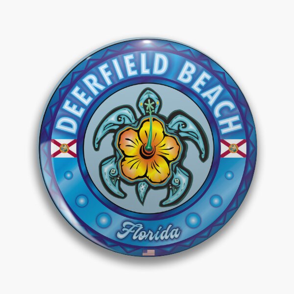 Item preview, Deerfield Beach Florida sea turtle hibiscus designed and sold by studioss76.