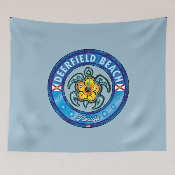 Item preview, Deerfield Beach Florida sea turtle hibiscus designed and sold by studioss76.