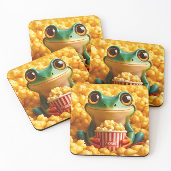 Item preview, Popcorn Frenzy with African Bullfrog designed and sold by Sillytoe.