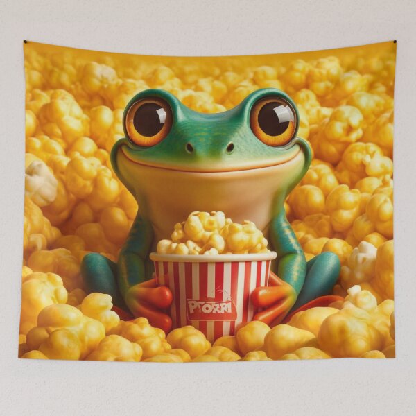 Item preview, Popcorn Frenzy with African Bullfrog designed and sold by Sillytoe.