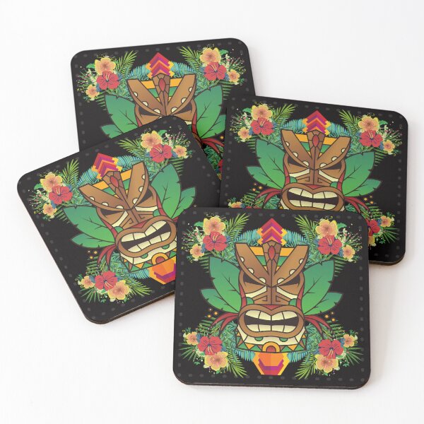 Item preview, Tiki Head and Polynesian Florals designed and sold by SloganExpress.