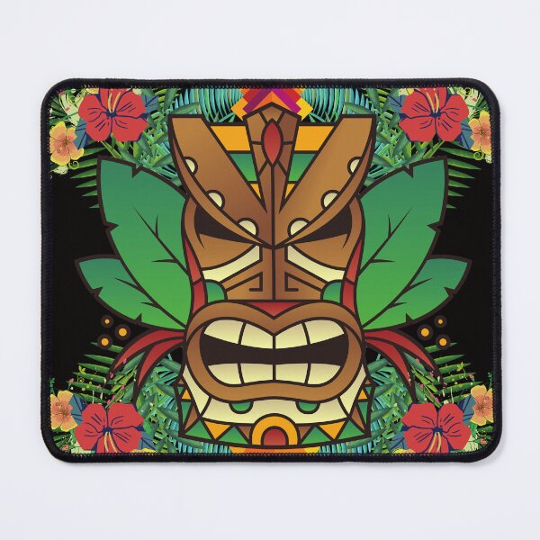 Item preview, Tiki Head and Polynesian Florals designed and sold by SloganExpress.